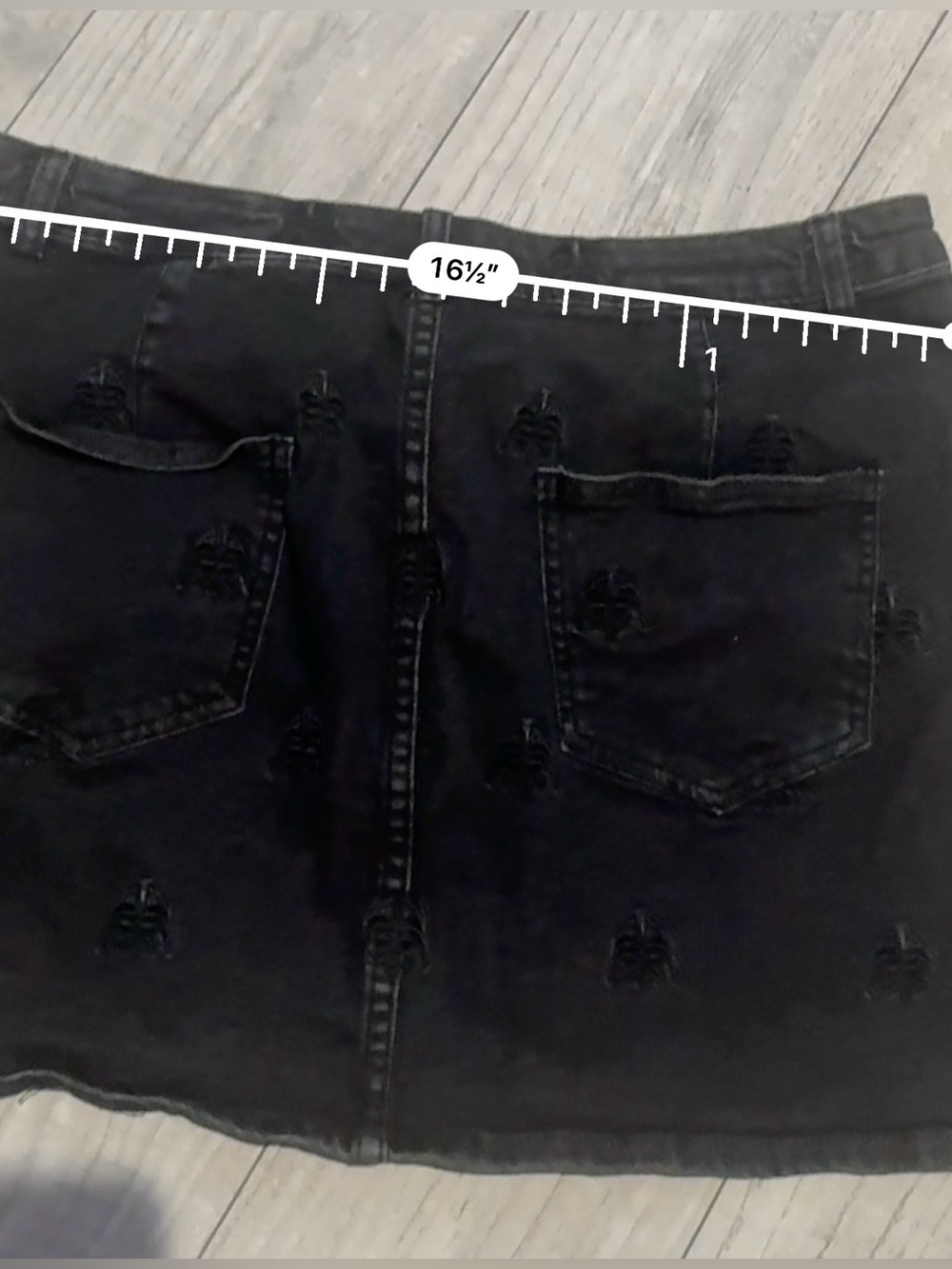Star Wars Darth Vader Black Embroidered Denim Mini Skirt - Picture 5 of 6